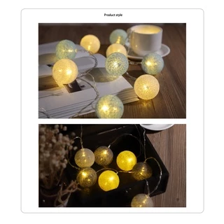 DTXmarket ไฟตกแต่ง ไฟบอล (3เมตร) แบบใส่ถ่าน ใช้งานง่ายๆ ไฟตกแต่ง สายไฟ 20LED สำหรับตกแต่งห้องนอน แต่งเต้นท์