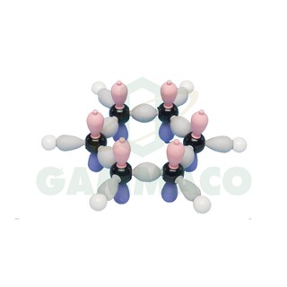 แบบจำลองโมเลกุล Benzene, C6H6 - Unhybridized [30MOK405]