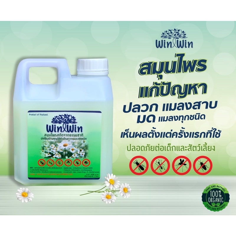 สเปรย์สมุนไพรไล่แมลง ไล่มด แมลงสาบ ฯลฯ สูตรแก้ปัญหาเรื่องแมลงทุกชนิด Win Win ขนาด 1000 cc.