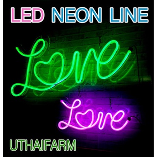 ป้ายไฟ LOVE LED NEONLINE เลิฟ [ NEON FLEX 12V. ] ขนาดเล็ก