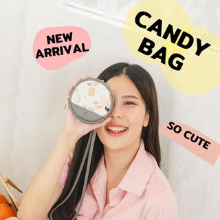 [ลดทันที 65.- ใช้โค้ด PP6SEP5] PERF กระเป๋าใส่เหรียญคล้องคอ Candy bag ลาย Stone