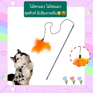 PP-385 ไม้ตกแมวสุดน่ารัก สีสันสดใส พร้อมเสียงกระดิ่ง ของเล่นฝึกทักษะสำหรับแมว ราคาประหยัด พร้อมส่งทันที 🥰👍🏻