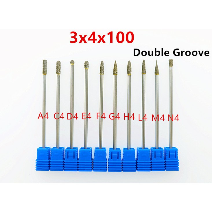 เครื ่ องมือช ่ าง ทังสเตนคาร ์ ไบด ์ บดแกน 3 มม . 3x4x100 มม . 1 ชิ ้ น