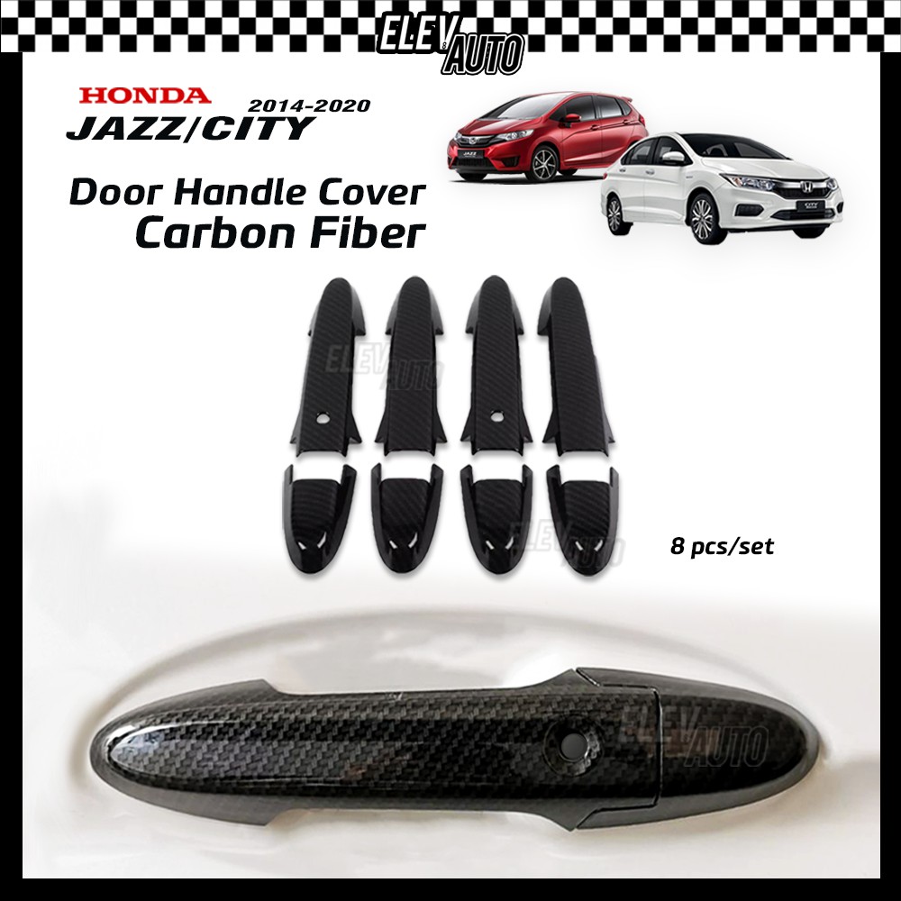 ฝาครอบมือจับประตูรถยนต์ สําหรับ Honda City GM6 2014-2020 Jazz 2014-2021