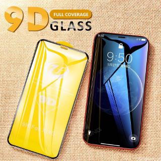 ฟิล์มกระจกนิรภัยกันรอยหน้าจอ 9D ทรงโค้ง สําหรับ iPhone 10 X XS Max XR 7 8 Plus 6 6S