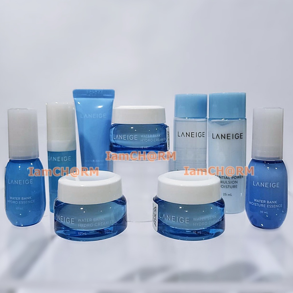 แท้ ฉลากไทย Laneige Water Bank Hydro Moisture Essence Cream Ex Emulsion Skin Refiner 25ml 10ml 5ml ลาเนจ ครีม