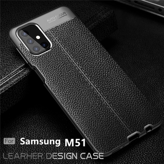 Samsung Galaxy M51 Case Luxury Silicone Cover Leather Styple Phone Back Case For SM-M515F/DSN (international)