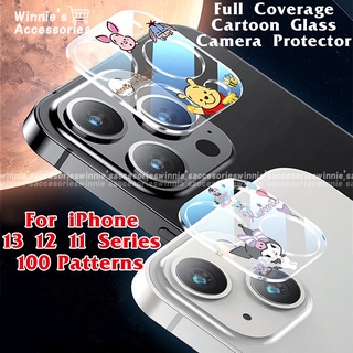 iPhone 13 12 กระจกนิรภัย Cartoon Camera Lens Protector Film สำหรับ iPhone 12 11 Pro Max ฟิล์มกันรอย Clear Full Coverage Glass