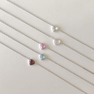 Winterwinter Jewelry Silver925 : เครื่องประดับเงินแท้ เงินแท้925 สร้อยคอจี้รูปหัวใจ love collection