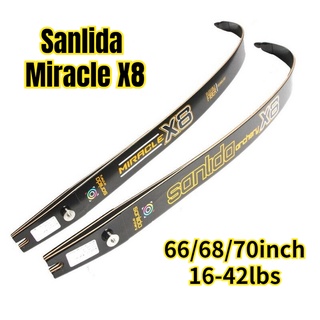 Archery Sanlida Miracle X8 ILF Limbs คันธนูโค้ง ระดับเริ่มต้น 16-44 ปอนด์ ILF และไฟเบอร์กลาส สําหรับเล่นกีฬากลางแจ้ง