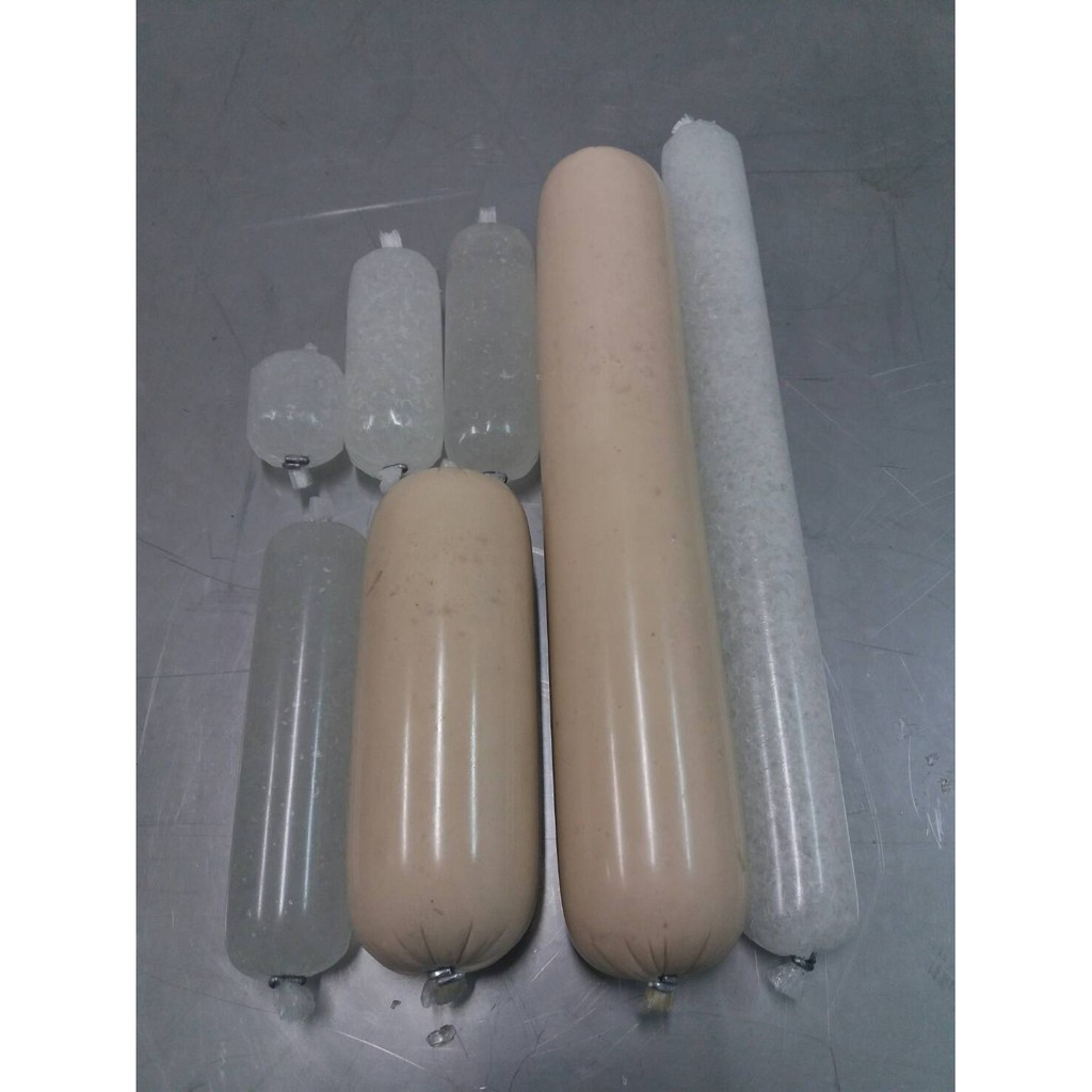 PL แพ็คละ 1 แท่ง เบอร์ 21 - 45 mm. ปลอกพลาสติก ไส้พลาสติก ทำหมูยอ แหนม ขายปลีก