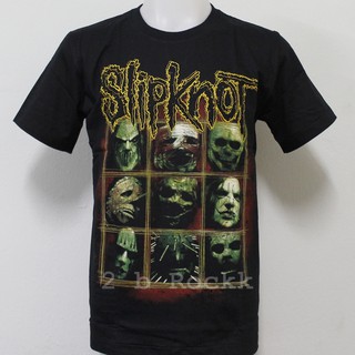 เสื้อยืดสีขาวเสื้อวง SLIPKNOT สลิปน็อต เสื้อยืด S49 ไซส์ยุโรปS-4XL