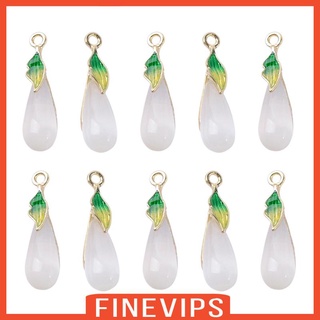 [FINEVIPS] 10Pcs Waterdrop Earring Charm Pendants for Crafting Designer Jewelry Making