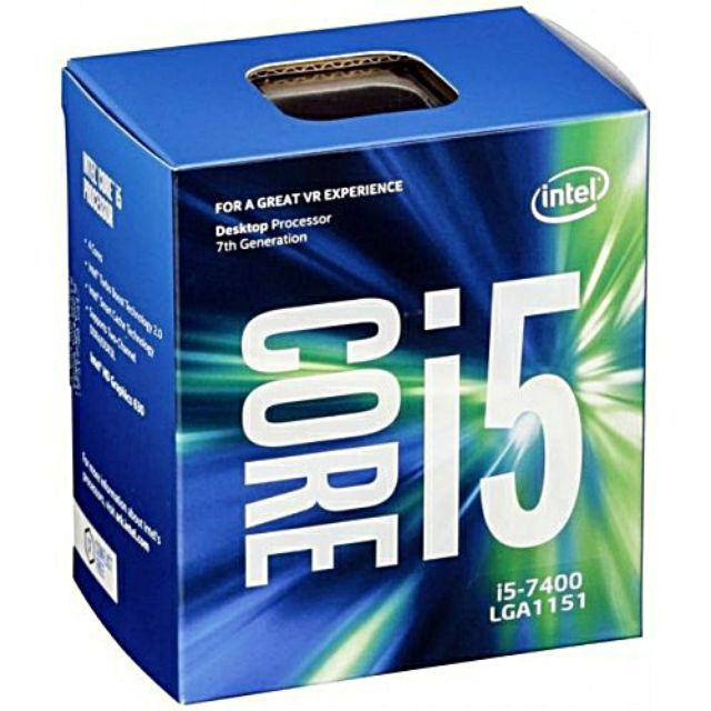Cpu Intel Core i5 7400 7th  3.0 GHz
Turbo 3.5 GHz (4 Core  4Thread ) มือสองประกัน 1 ปี