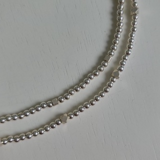 Me.phenomenal : silver bead&amp;texture bead bracelet (silver925/เงินแท้925)