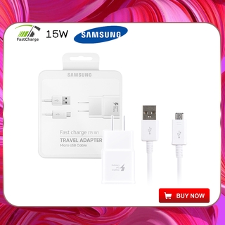 ชุดชาร์จ Samsungแท้💯 Fast Charge Adapterแท้ + สายMircoUSBแท้ 1.5เมตร