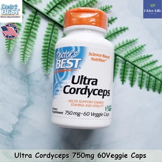 ถั่งเช่าสีทอง ถั่งเฉ้า ถังเช่า Ultra Cordyceps 750 mg 60 Veggie Caps - Doctors Best