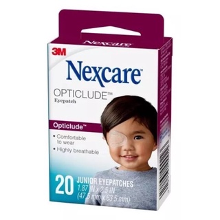 3M Nexcare Opticlude Orthoptic Junior Eye Patch พลาสเตอร์ปิดตา ขนาดเล็ก 6.35  x 4.75 cm จำนวน 1 กล่อง มี 20 แผ่น 20254