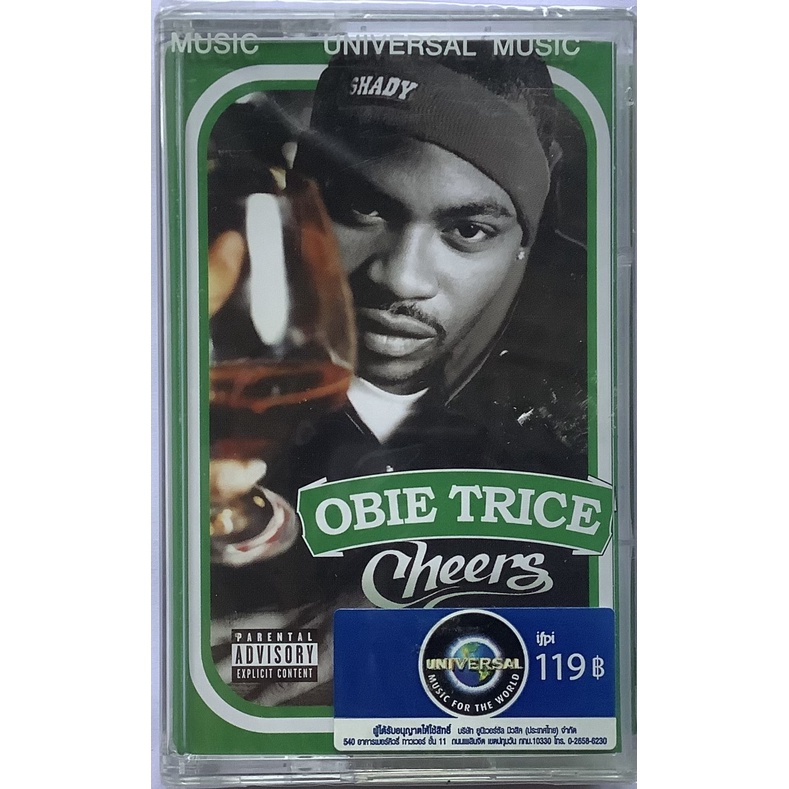 Cassette Tape เทปคาสเซ็ตเพลง Obie Trice อัลบั้ม Cheers ลิขสิทธิ์ ซีล Dr. Dre Eminem Nate Dogg 50 Cen