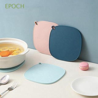 Epoch แผ่นรองแก้วซิลิโคนฉนวนความร้อนอเนกประสงค์หลากสีสําหรับรองแก้วหม้อ