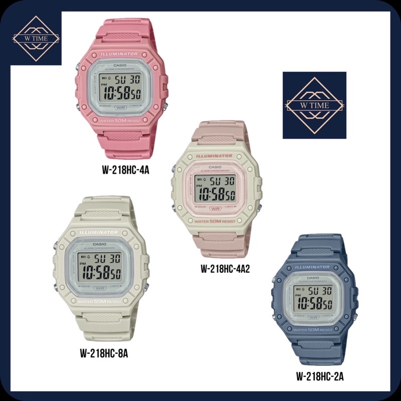 casioรุ่นใหม่ล่าสุดW-218HC-4A/4A2/8A/2A