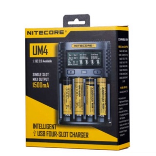 Nitecore เครื่องชาร์จ รุ่นUM4 ของแท้ เช็คโค๊ดได้