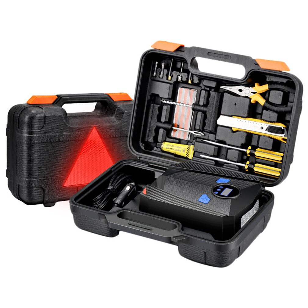Tool Box Car Air Compressor Intelligent Tire Inflatable Pump 12V Portable Auto Tyre Inflator for Car Tire Tyre Inflator