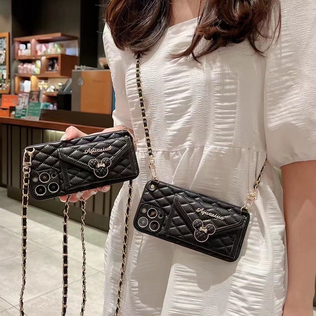 เคส iPhone เคสกันกระแทก พร้อมคลิปการ์ด เคสโทรศัพท์ แอปเปิ้ล14 pro max เคสป้องกันโทรศัพท์มือถือ พร้อมสายคล้อง สําหรับ iPhone 16 Pro Max 12 promax 13 pro max 14 pro max 15 pro max 15 16 plus card case with lanyard