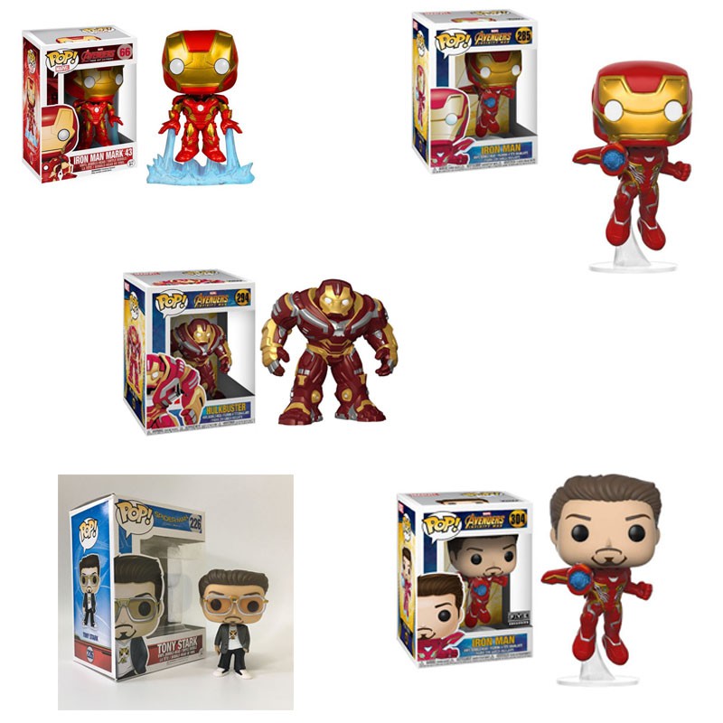 FUNKO ฟังโก้ป๊อป! Marvel: Avengers Iron Man Tony stark Team Action Figure Collection ของเล่นตุ๊กตาโม