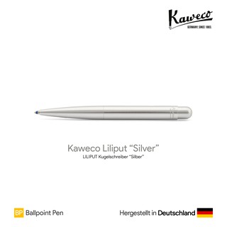 Kaweco Liliput Ballpoint Pen Silver - ปากกาลูกลื่นพกพาแบบกดลิลิพัต รุ่นสีเงิน