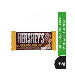 Hersheys Almond Milk Chocolate 40g แนะนำ!! เฮอร์ชีส์ ช็อกโกแลตนมผสมอัลมอนด์ 40กรัม