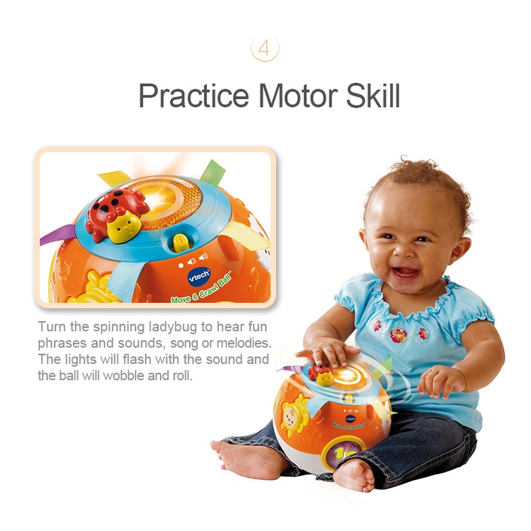 VTech Move Crawl Ball วีเทค ของเล่นลูกบอลหัดคลาน ของเล่นเด็ก 6 9 12 ...