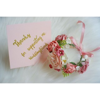 กำไลดอกไม้หวานแหววพีชชี่ Sweetie Peach Bridesmaid Bracelet