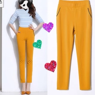#กางเกงขายาวผู้หญิง +ของสวยของดีใน Shopee องมาใหม่ ผ้าเกาหลีผ้ายืดทรงสวย เอว25-46ใส่ได้020รับประกันคุณภาพ
