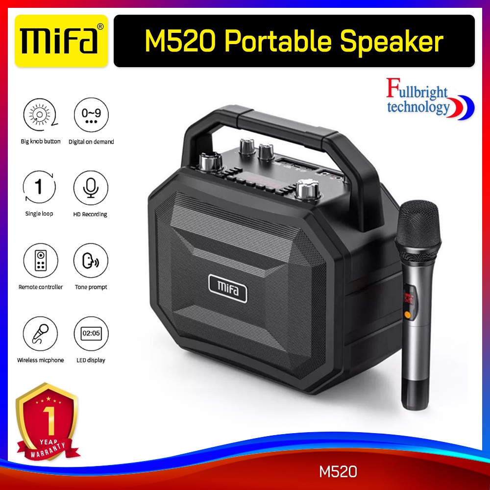 Mifa M520 Multi-function Karaoke Bluetooth Speaker ลำโพงตั้งพื้น / ตู้ร้องคาราโอเกะ / ตู้ช่วยสอน รับประกันศูนย์ไทย 1 ปี