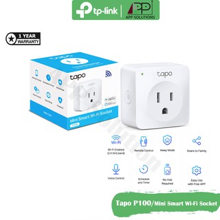 ราคาTP-LINK Wi-Fi Smart Plug(เปิด-ปิดไฟผ่านแอพสั่งการด้วยเสียง) รุ่นTapo P100(ประกัน1ปี)