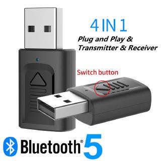 4 - In - 1 Usb ตัวรับส่งสัญญาณบลูทูธไร้สาย 5 . 0