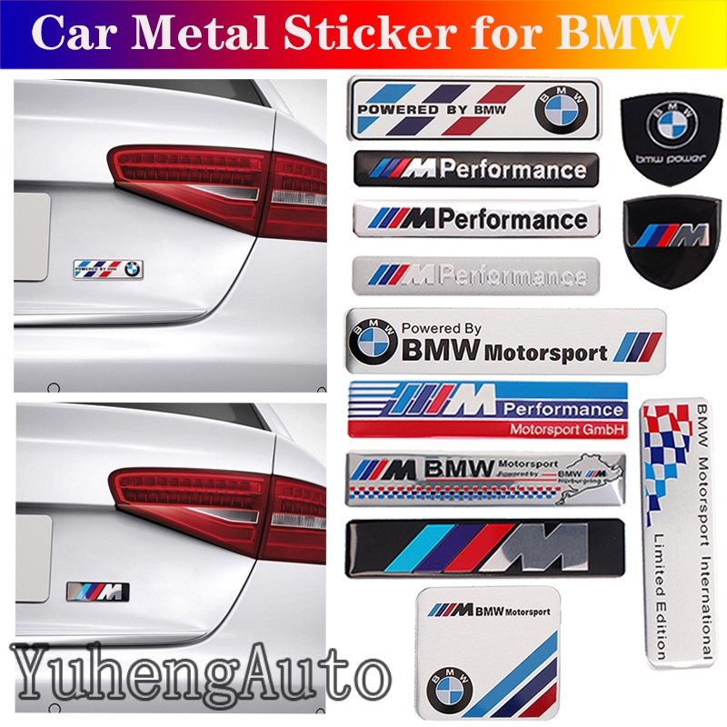 โลหะรถสัญลักษณ์สติกเกอร์ด้านหลังป้ายรูปลอกสําหรับ BMW MPower M Performance M6 M8 E46 E60 E39 E90