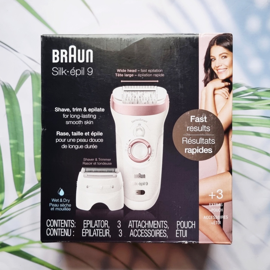 (Braun®) Epilator Silk-épil 9 Hair Removal for Women, SES 9-720 เครื่องกำจัดขน สำหรับผู้หญิง Wet & D