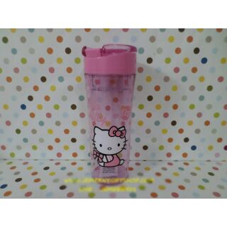 🚙พร้อมส่งจร้า!!!🚙  แก้วทรงกระบอกพร้อมตัวกรองและฝาปิด ฮัลโหลคิตตี้ Hello Kitty