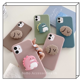 Samsung J2 J7 Prime A7 2018 A50 A50S A30S A03S A10 M10 A01 A11 M11 A31 A51 Casing Finger Stand Holder Dinosaur Dog Soft TPU Cover Case