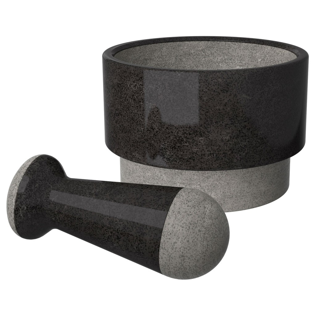 IKEA แท้ค่ะ ÄDELSTEN แอเดลเสตียน ครกและสาก, หินอ่อน ดำ - รูปที่ 2