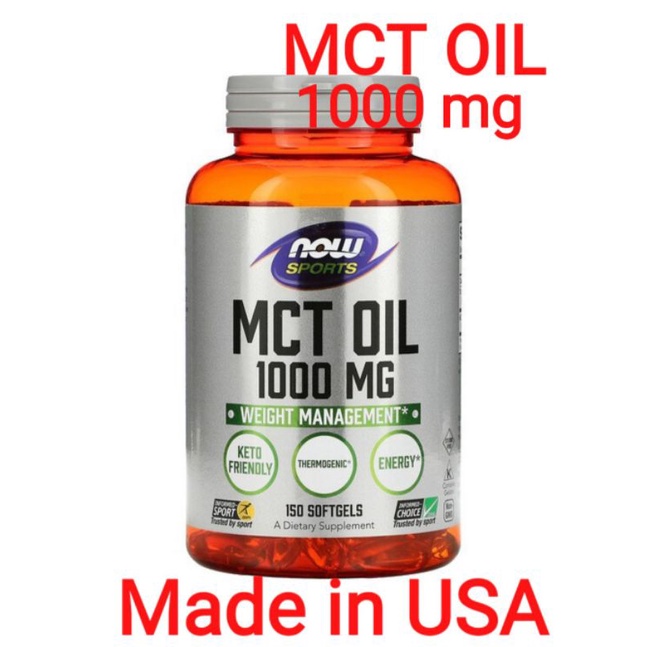 ❤ส่งฟรี❤MCT Oil 1000 mg 150 Softgels 🇺🇸Made in U.S.A.🇺🇸