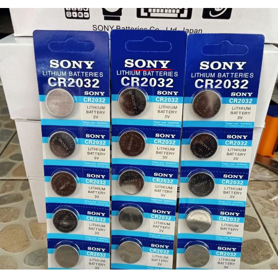 ถ่านเมนบอร์ด ถ่านไบออส CR 2032 ยี่ห้อ SONY โซนี่ 1แผง 5ก้อน ถ่านนาฬิกา ถ่านเครื่องชั่ง CR2032 ฺBios 