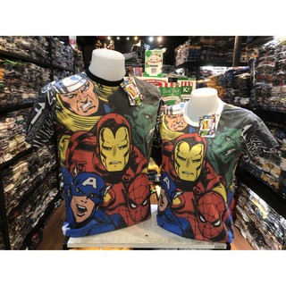 เสื้อยืดลายรวมฮีโร่ marvel ลายลิขสิทธิ์แท้ 135