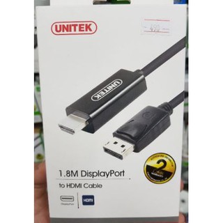 UNITEK DisplayPort to HD Y-5118CA ยาว1.8M/สินค้าพร้องส่ง