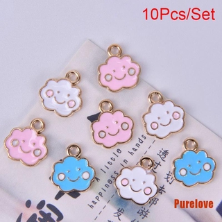 Charms Purelove จี้รูปเมฆ 10 ชิ้น / ชุด สําหรับทําเครื่องประดับ Diy