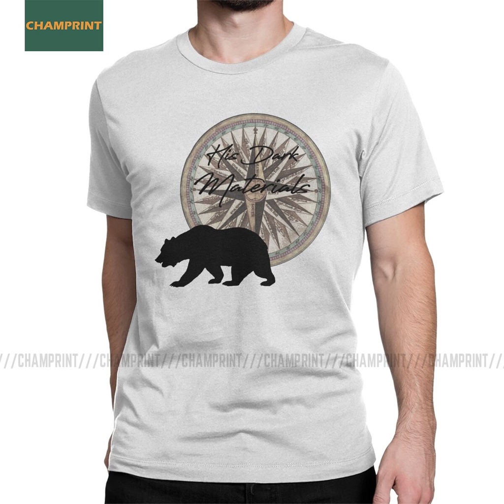 His Dark Materials เสื้อยืดผู้ชาย Lyra Iorek Bear Belacqua Altiometer Pullman Tees เสื้อยืดแขนสั้นผ้