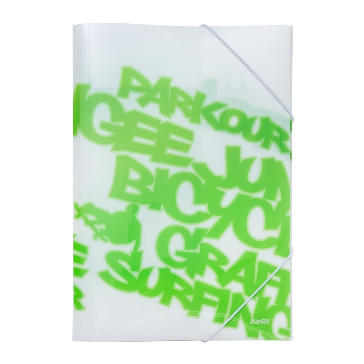 Bantex PP Jolly Bright Elastic Folder Folio Grass สีเขียว 3432 15