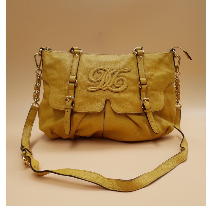 กระเป๋า Daks London แท้ สีเหลืองคัสตาร์ด